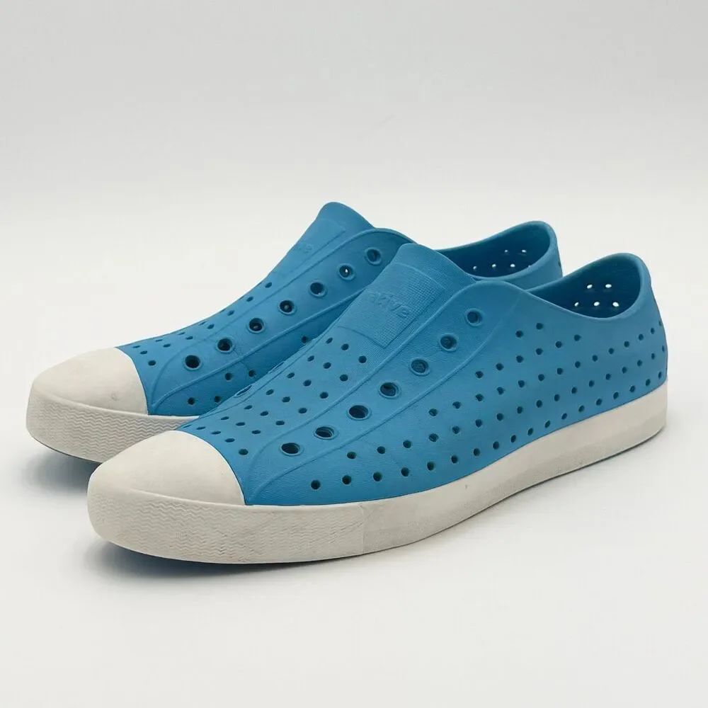 Native Shoes Jefferson Slip On Sandals Ocean Blue - Men’s US 13